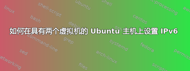 如何在具有两个虚拟机的 Ubuntu 主机上设置 IPv6