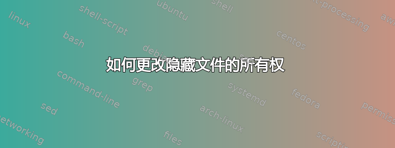 如何更改隐藏文件的所有权