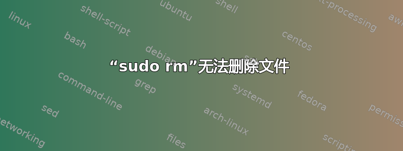 “sudo rm”无法删除文件