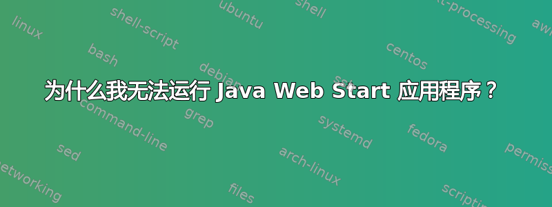 为什么我无法运行 Java Web Start 应用程序？