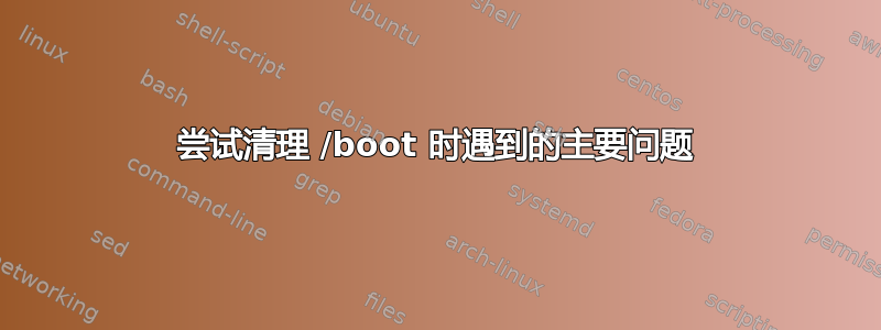 尝试清理 /boot 时遇到的主要问题