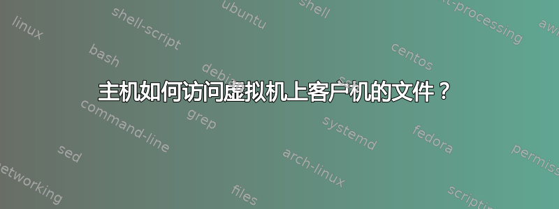 主机如何访问虚拟机上客户机的文件？