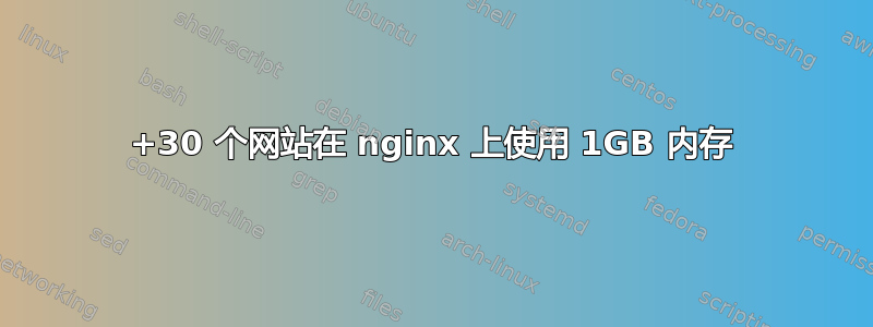 +30 个网站在 nginx 上使用 1GB 内存