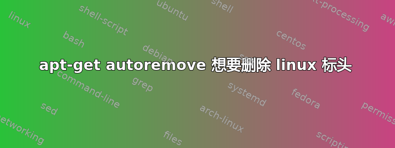 apt-get autoremove 想要删除 linux 标头