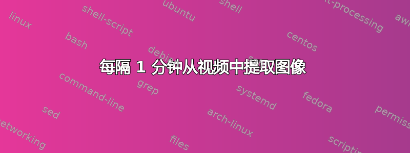 每隔 1 分钟从视频中提取图像