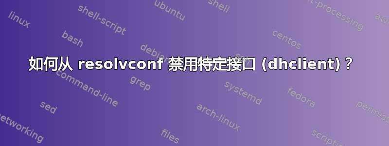 如何从 resolvconf 禁用特定接口 (dhclient)？