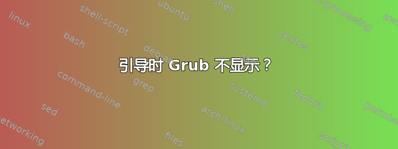 引导时 Grub 不显示？