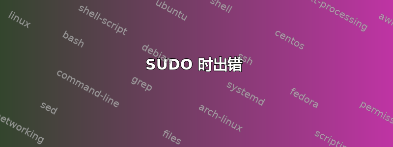 SUDO 时出错