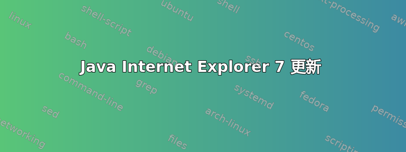 Java Internet Explorer 7 更新