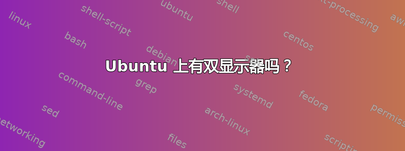 Ubuntu 上有双显示器吗？