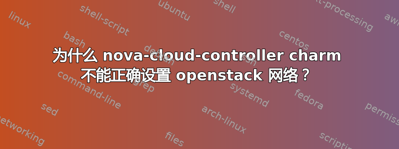 为什么 nova-cloud-controller charm 不能正确设置 openstack 网络？