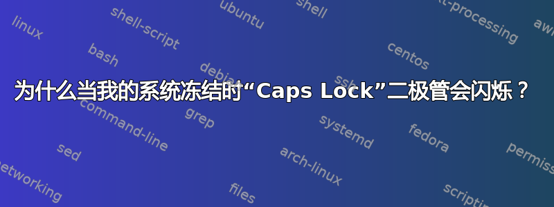 为什么当我的系统冻结时“Caps Lock”二极管会闪烁？