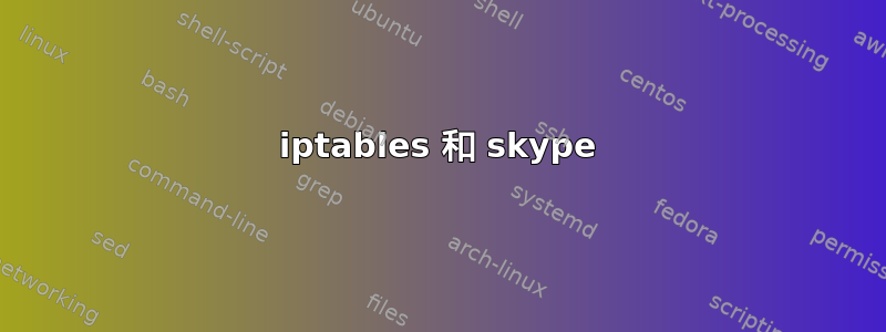 iptables 和 skype