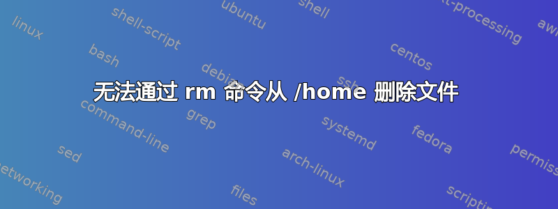 无法通过 rm 命令从 /home 删除文件