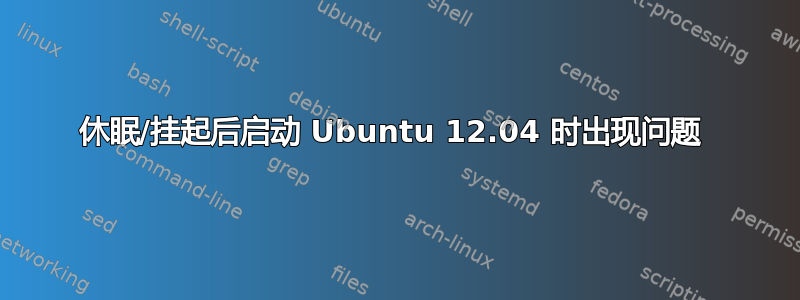 休眠/挂起后启动 Ubuntu 12.04 时出现问题 