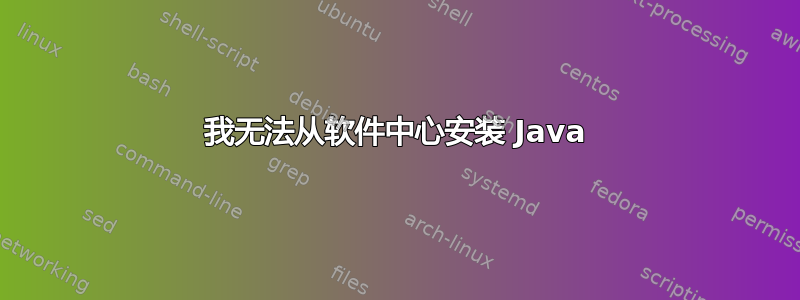 我无法从软件中心安装 Java