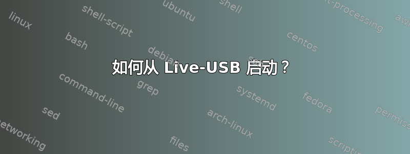 如何从 Live-USB 启动？