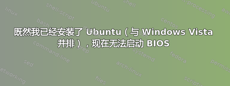 既然我已经安装了 Ubuntu（与 Windows Vista 并排），现在无法启动 BIOS