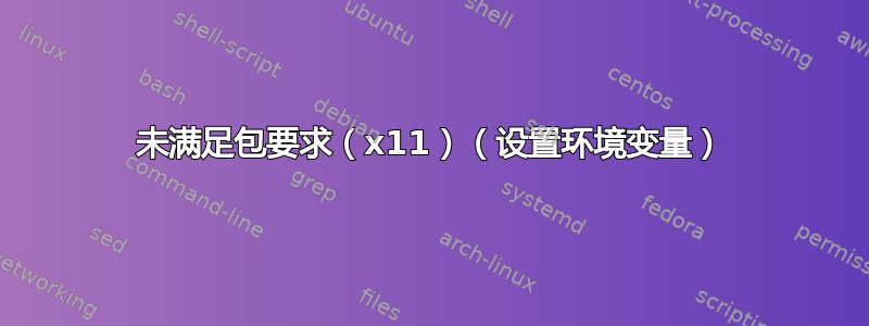 未满足包要求（x11）（设置环境变量）