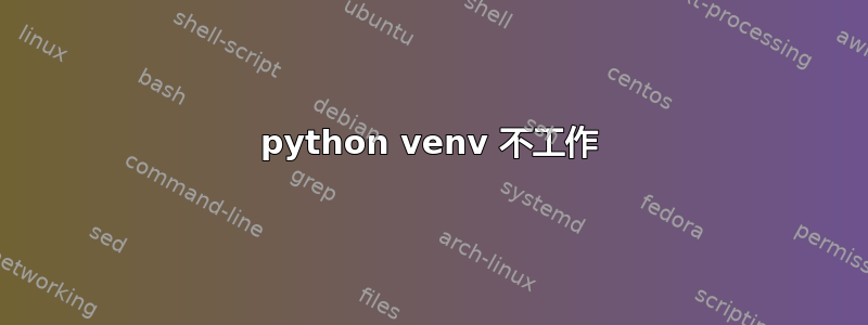 python venv 不工作