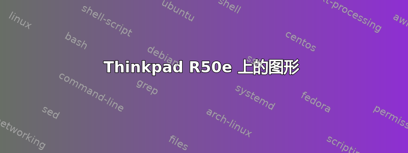 Thinkpad R50e 上的图形