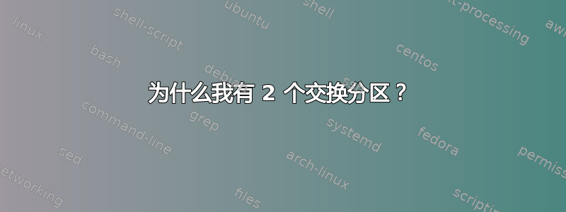 为什么我有 2 个交换分区？