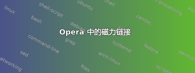 Opera 中的磁力链接 