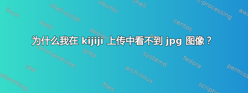 为什么我在 kijiji 上传中看不到 jpg 图像？