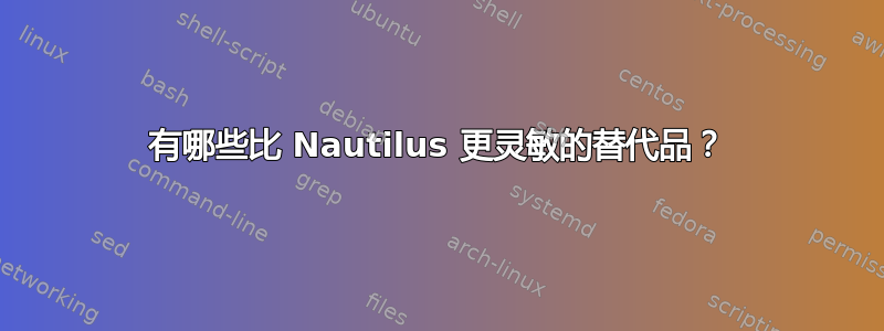 有哪些比 Nautilus 更灵敏的替代品？