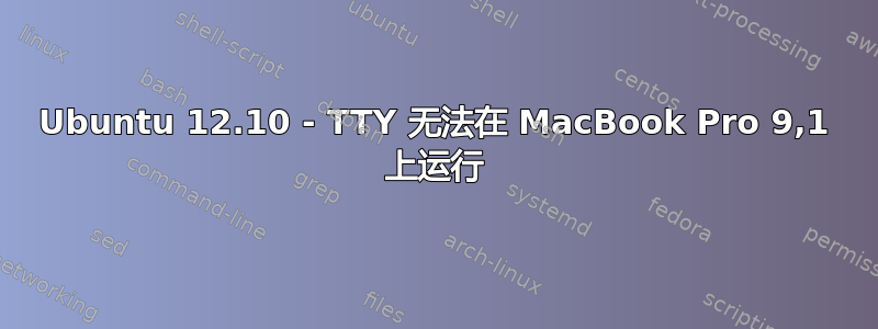 Ubuntu 12.10 - TTY 无法在 MacBook Pro 9,1 上运行