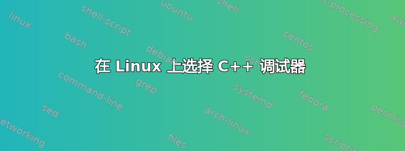 在 Linux 上选择 C++ 调试器