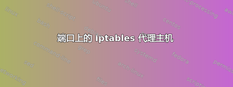 端口上的 Iptables 代理主机