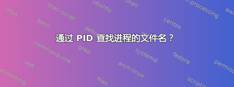 通过 PID 查找进程的文件名？