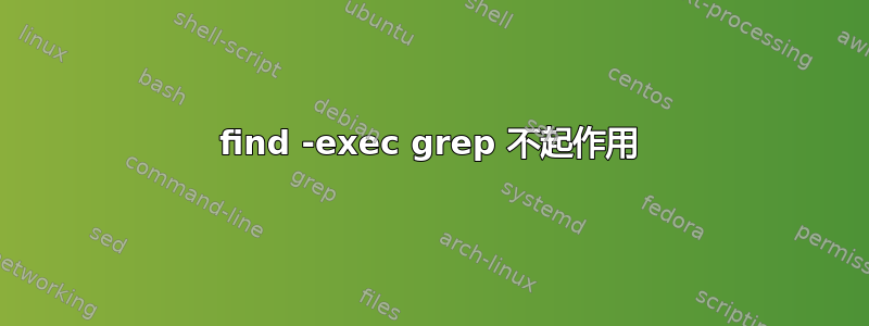 find -exec grep 不起作用