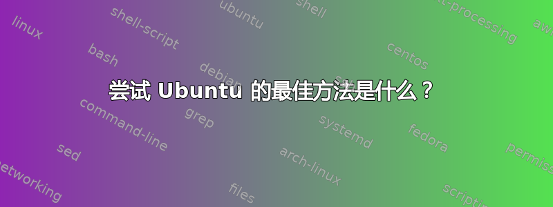 尝试 Ubuntu 的最佳方法是什么？