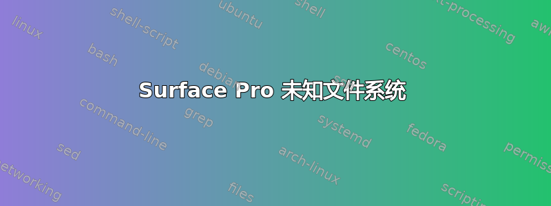 Surface Pro 未知文件系统