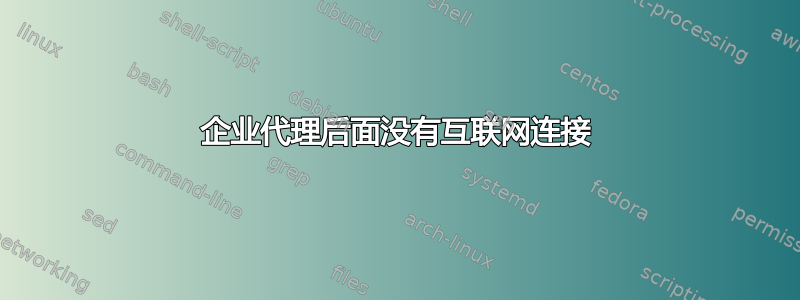 企业代理后面没有互联网连接