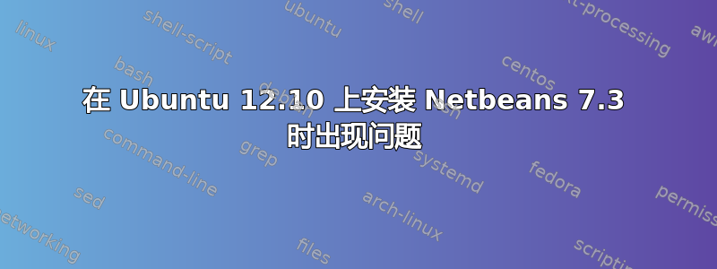 在 Ubuntu 12.10 上安装 Netbeans 7.3 时出现问题