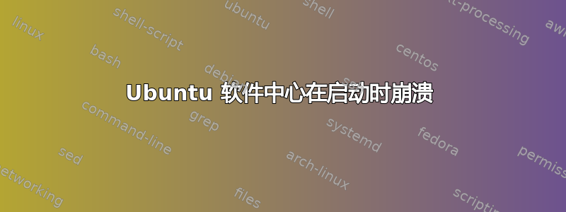 Ubuntu 软件中心在启动时崩溃