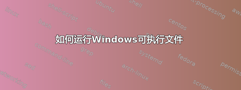 如何运行Windows可执行文件