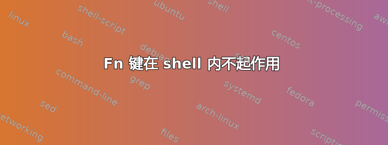 Fn 键在 shell 内不起作用