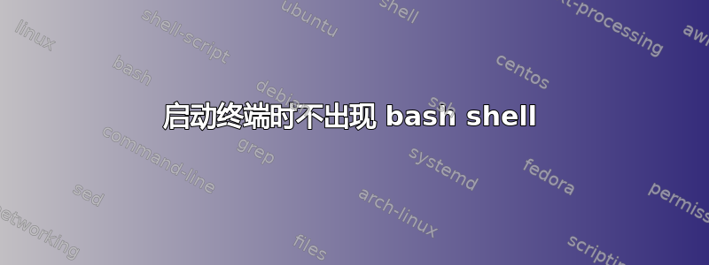 启动终端时不出现 bash shell