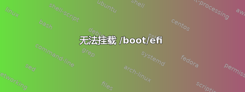 无法挂载 /boot/efi