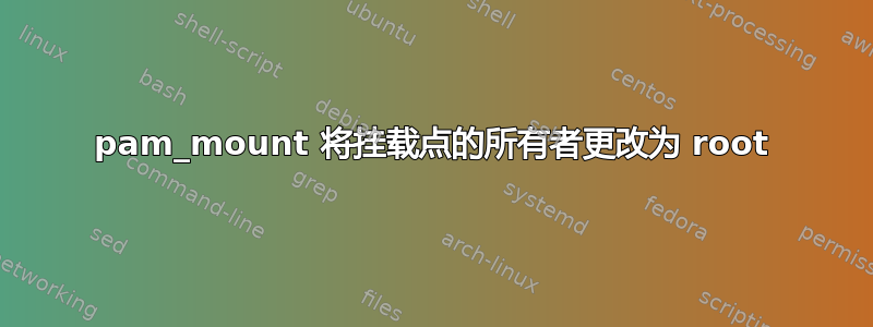 pam_mount 将挂载点的所有者更改为 root