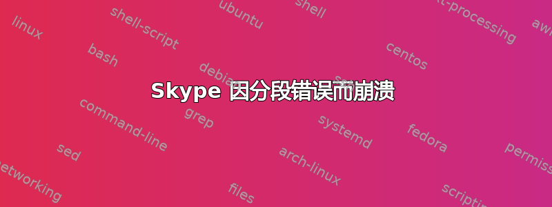 Skype 因分段错误而崩溃