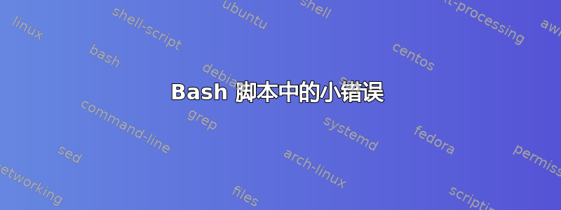 Bash 脚本中的小错误