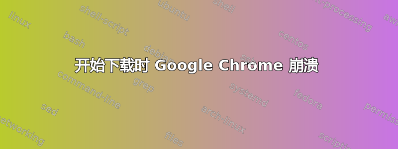 开始下载时 Google Chrome 崩溃