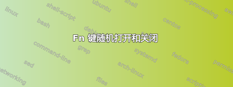 Fn 键随机打开和关闭