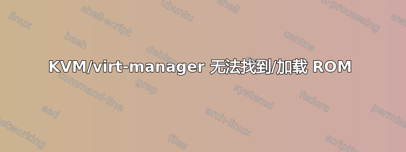 KVM/virt-manager 无法找到/加载 ROM