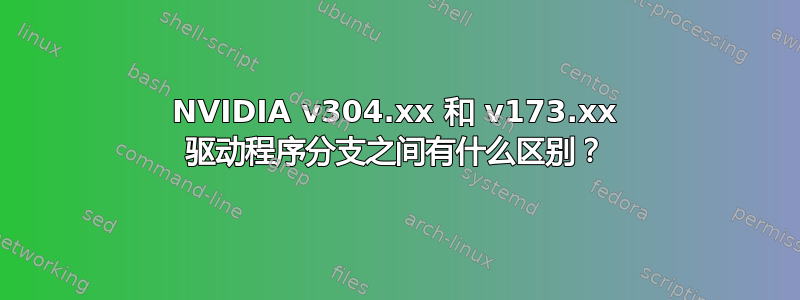 NVIDIA v304.xx 和 v173.xx 驱动程序分支之间有什么区别？